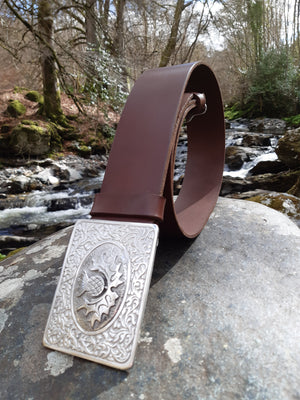Embossed Celtic Kilt Belt