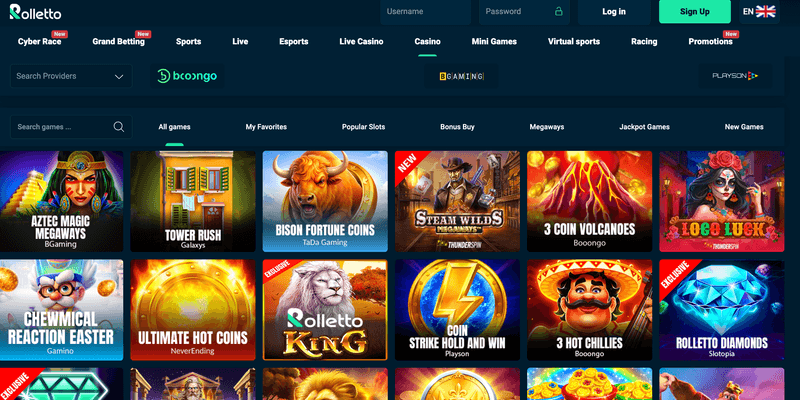 Rolletto Homepage Screenshot